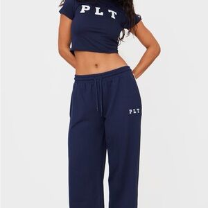 PrettyLittleThing Dark Blue Jogger/Sweat Pants